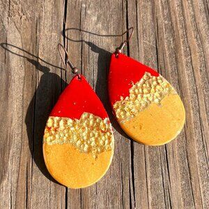 Beach Sunset Handcrafted Earrings